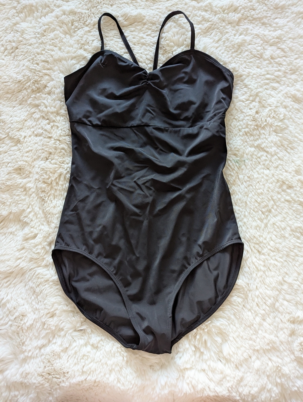 Balera Black Adult V Back Leotard Sz.LA